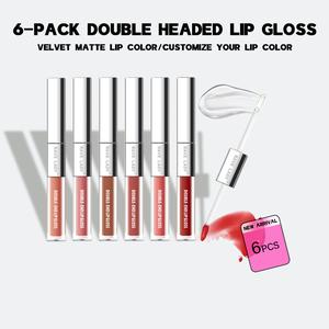 6 Pcs Lip Gloss Set Double Head Matte Liquid Lipstick Waterproof Long-Lasting Makeup Lip Balm Reduce Fine Lines Lipgloss Cosmetics   lipstick   lipstick  gloss Glossy