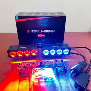 LAMPU LED LASER GALMAN PLUS 4 MATA MINI LASER 4 MATA GALMAN BLUE LENS