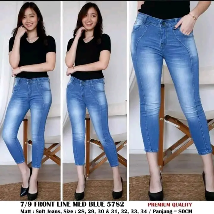 Celana jeans wanita 7/9 Model terbaru Slim 2