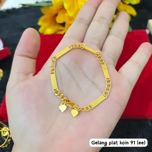 perhiasan dewasa, gelang plat, asli koin 91 ee (jewelry) Bracelets
