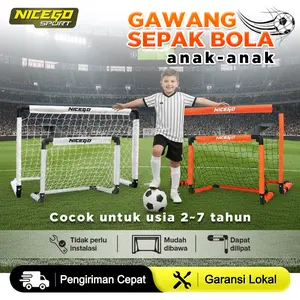 NICEGO SPORT Gawang Sepak Bola Lipat 60cm 120cm Foldable Soccer Net Perlengkapan Bola