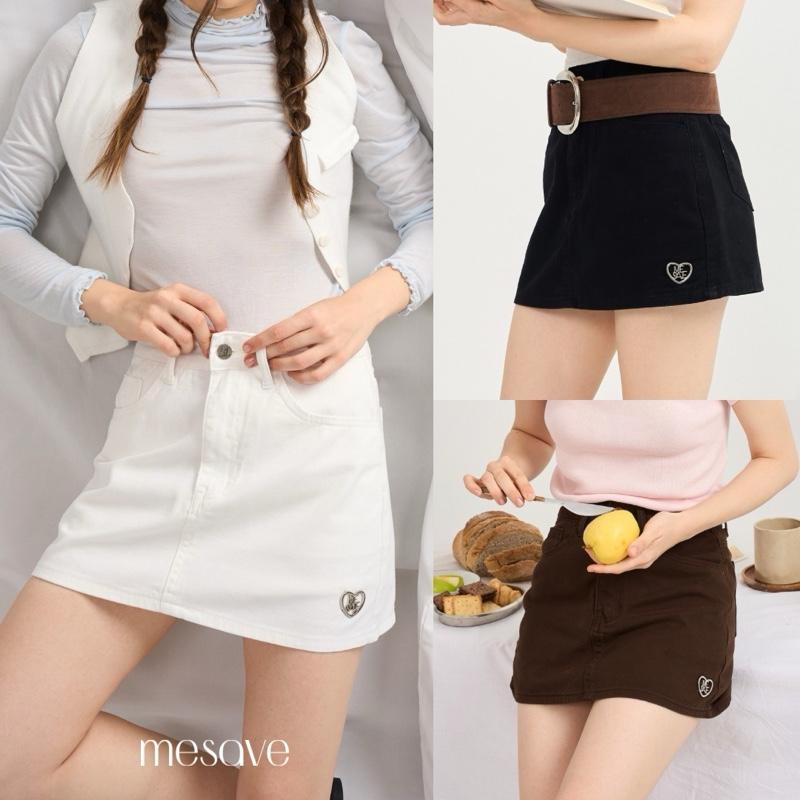 (มีS-7XL) Jennie Denim Skirt กระโปรงยีนส์เอวสูง รุ่น SK05 - Mesave