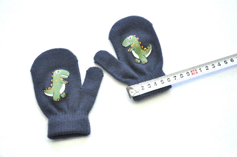 Product Introduction of New Winter Outdoor Knitted Baby Gloves For 1-3Y Children Pupil Student Cute Dinosaur Full Finger Mittens Autumn Warmer Hand 17
