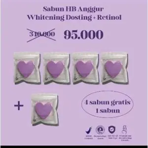 Sabun HB anggur whitening dosting + retinol isi 5 pcs