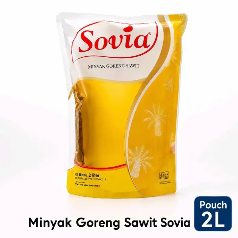 Sovia Minyak Goreng Sawit 2 Liter - Minyak Goreng Berkualitas untuk Memasak Sehari-hari dengan Hasil Gurih Renyah dan Lezat
