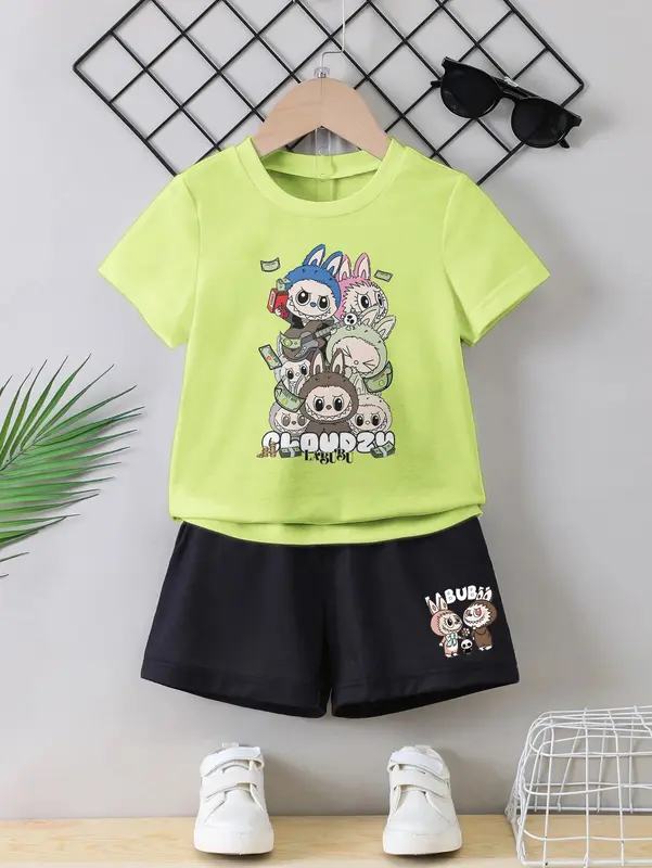 Setelan Anak Labubu untuk Usia 1-10 Tahun - Baju Anak Perempuan dan Laki-laki - Fashion Anak-Anak Katun Parsel 6