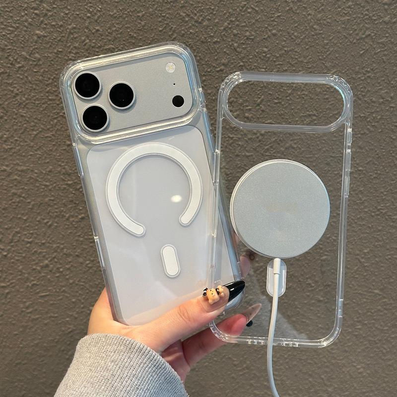 Ốp Lưng iPhone Trong Suốt Chống Sốc Hỗ Trợ Sạc Không Dây Nano Chống Vân Tay Bảo Vệ Viền Camera