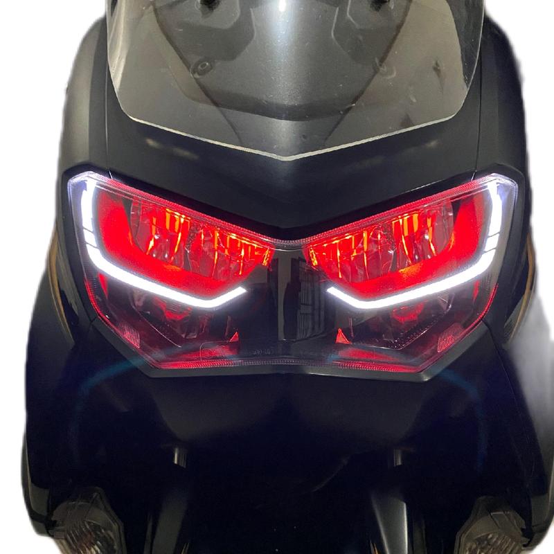 Alis Lazy Nmax New Type Singel, Free Demon Eye, Lampu Alis Nmax New 2020 2024 Motorcycle 4