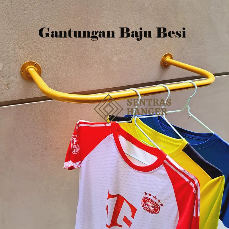Gantungan Baju Dinding, Gantungan Baju Besi Pipa Tebal 2