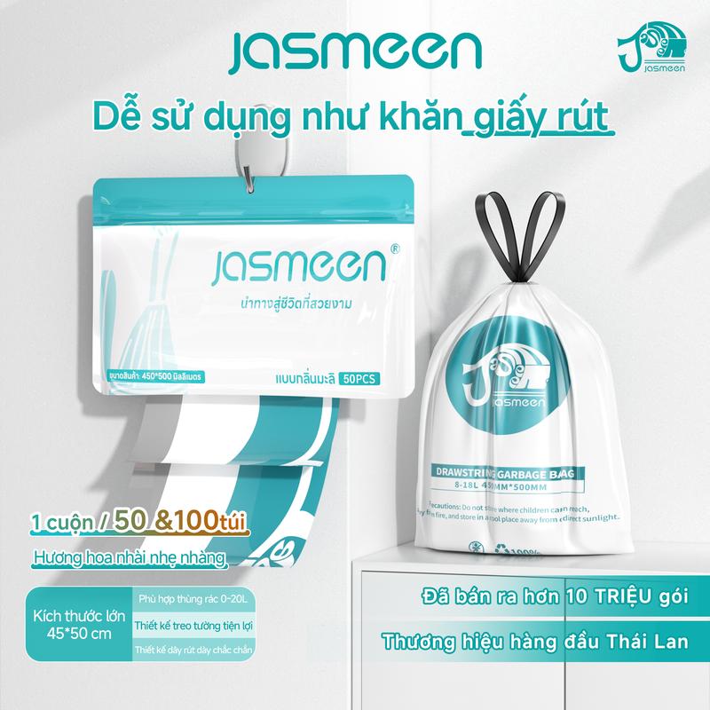 KOL 50 100 túi cuộn Túi rác treo tường - loại dai - có quai xách - túi đựng rác chắc chắn tiện lợi - túi rác dây rút dày - túi rác có quai rút -túi đựng rác-túi đựng rác tự phân hủy - bao đựng rác sinh học- an toàn vệ sinh môi trường - tuiracco quaixach