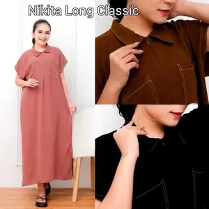 NIKITA LONG DRES /DASTER LONG CRINKLE ADA RESLETING