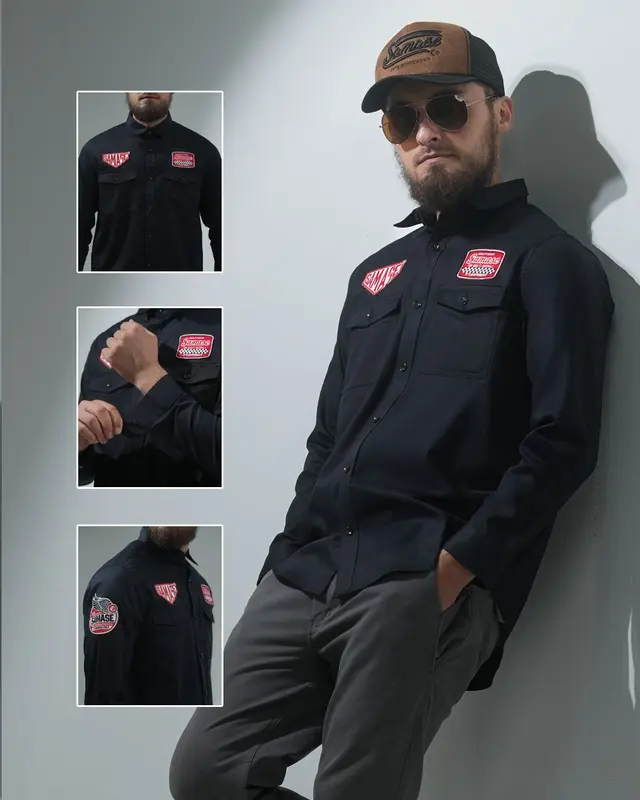 SAMASE KEMKO Kemeja Koko Uniform Wing Patch 01U150P Katun Twill Material 1