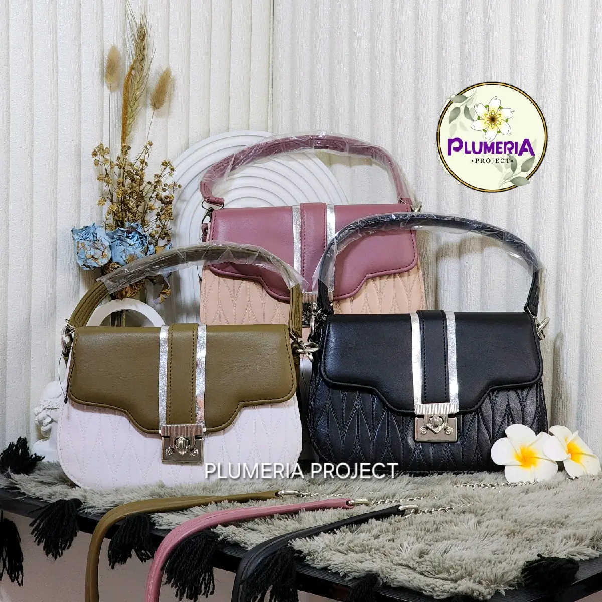 PLUMERIA PROJECT - Freya Flap Bag / Tas Wanita / Slingbag Wanita / Tas Selempang / Shoulder Bag / Totebag