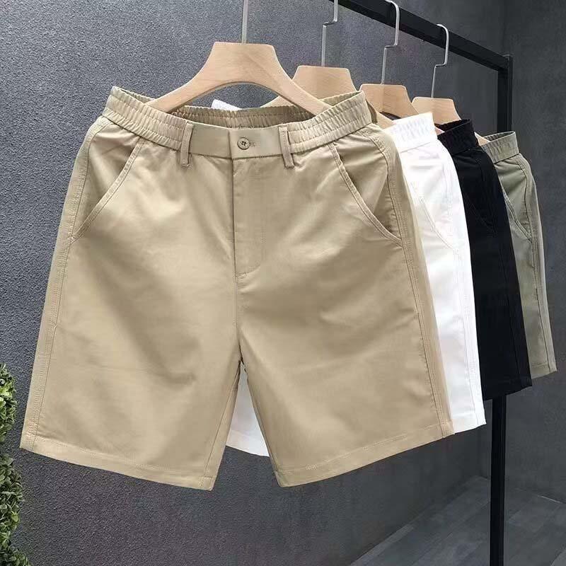 Quần Short Nam VINTINO Quần Kaki Nam Ngắn Cạp Chun Khuy Cúc Vải Mềm Mại Co Giãn Thoáng Mát QS05