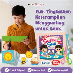 Mainan Edukasi Aktivitas Latihan Menggunting Untuk Anak Usia 3+ Isi 60 Lembar Edukatif & Seru