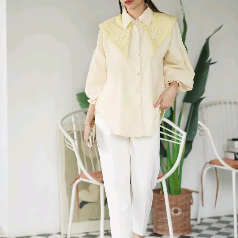 Kemeja brand saturday polly import bangkok motif kera bunga 1