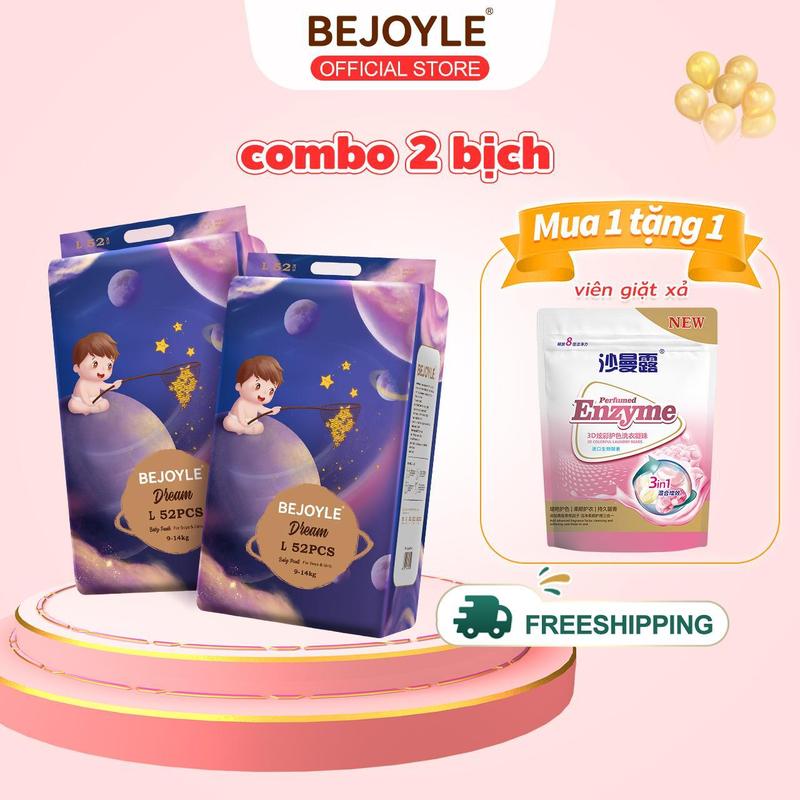   TGBS  Mua 1 tặng 1 Combo 2 bịch bỉm Bejoyle Dream cao cấp size S,M,L,Xl,XXL,XXXL chính hãng cao cấp cho trẻ bỉm Bejoyle cao cấp cho bé bỉm trẻ em 