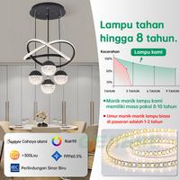 Gambar Lampu Gantung Kristal LED Nordik 3Warna Minimalis Mewah Kamar Tidur Koridor Ruang Tamu Lampu Gantung Kristal Hias - Hitam B2-10+Remote dari GOGEOUS Store Kab. Tangerang 4 Tokopedia