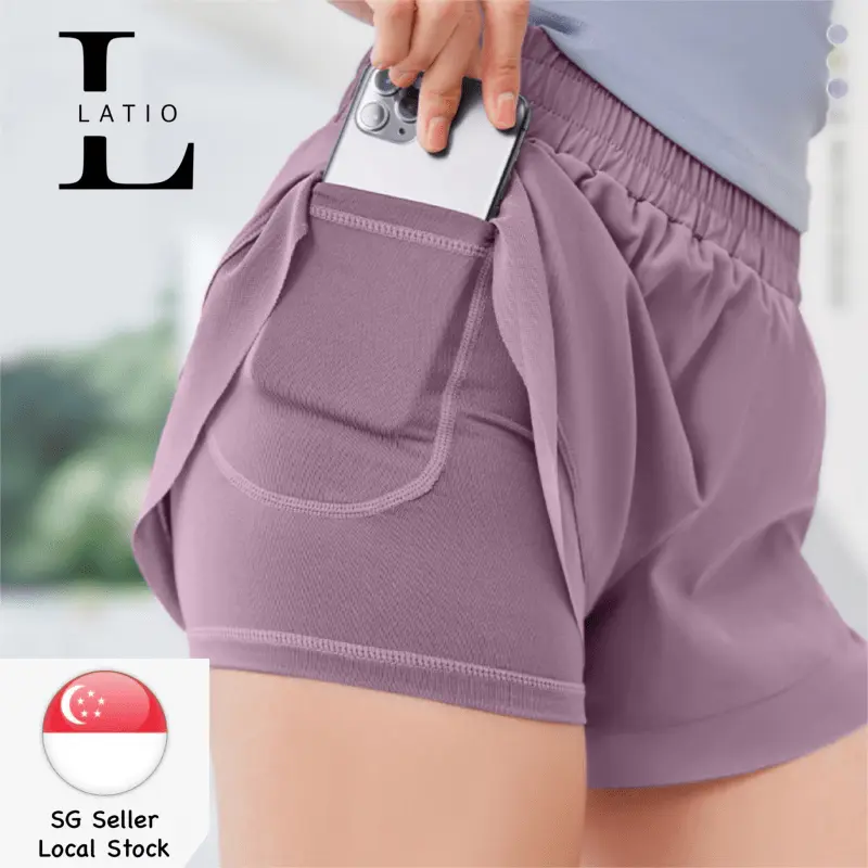 LATIO LT62 - Sports Shorts For Women Gym Fitness Mesh Pants with Pocket Yoga Wear gym shorts activewear