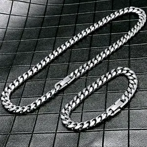 Kalung Rantai Clip titanium free gelang clip silver (dapat kalung dan gelang)