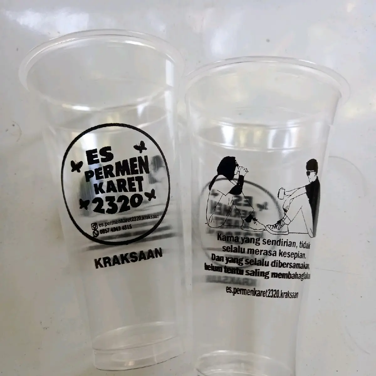 sablon gelas cup 18oz 100pcs
