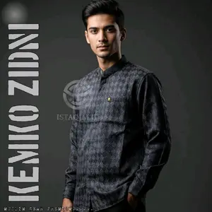 ISTAQIM - Kemko ZIDNI kemeja koko muslim pria dewasa lengan panjang katun jaguar 2026