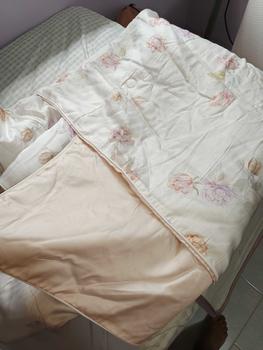 Product Review of T9 Tencel Sweet and Coloured Flowers on White 1800TC Quality Bedsheet and separate QUILT COVER sets from S**n 1