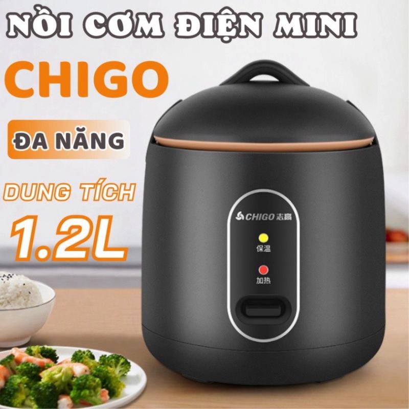 Nồi cơm điện mini 800ml thể tích thực tráng chống dính CHIGO chuyên nấu hầm súp cơm cháo đa năng, giao màu ngẫu nhiên cooke
