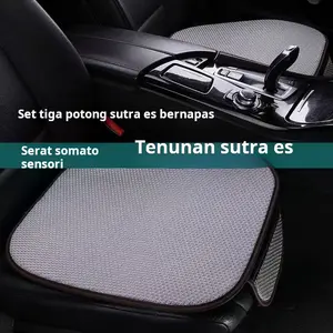 Warna Karpet Mobil Universal Untuk Semua Musim, Tanpa Ikat, Karpet Mobil Sutra Es, Set 3 Pcs Sutra Es Berkelas Tinggi, Cocok untuk Berbagai Jenis Mobil, Tidak Panas Meski Dipanaskan Matahari, Udara Lancar (Ventilasi Baik), Anti Slip dan Tahan Lama