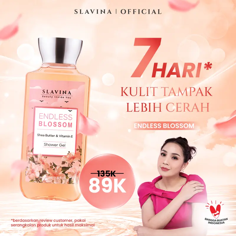 SLAVINA Endless Blossom Shower Gel - Sabun Mandi Nagita Slavina Body Wash 350ml 0