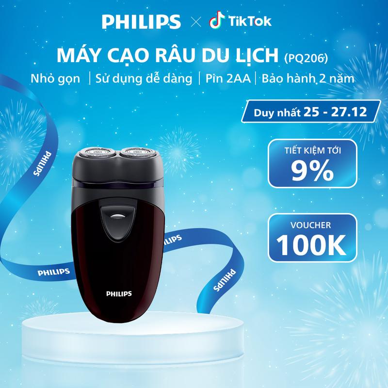  Máy Cạo Râu Du Lịch PHILIPS PQ206 Nhỏ Gọn Dùng Pin AA Tiện Lợi Bảo Hành 24 Tháng 