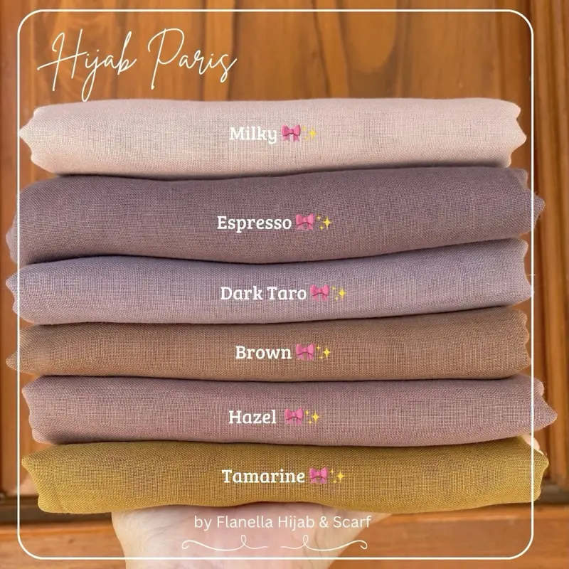 Paket Bundling Hemat jilbab paris basic jadul premium Segi Empat Katun Muslim