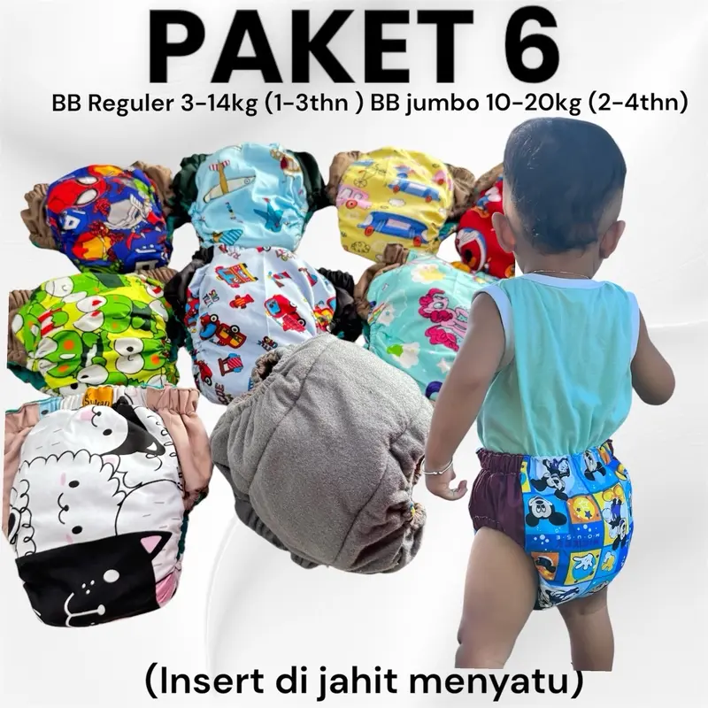 6biji JUMB0 bb 10-25kg clodi anak balita paha besar order disini dapat 6 biimji 3