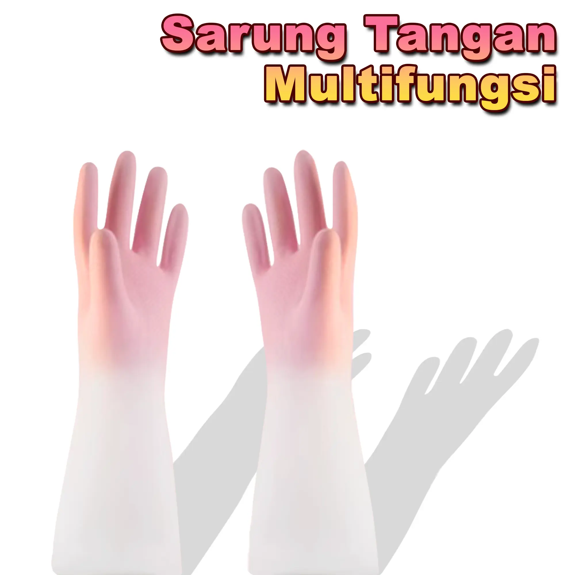 Sarung Tangan Karet PVC Latex Multifungsi Tebal Pelindung Tangan Anti Slip Terbaru -LD-10 Cleaning