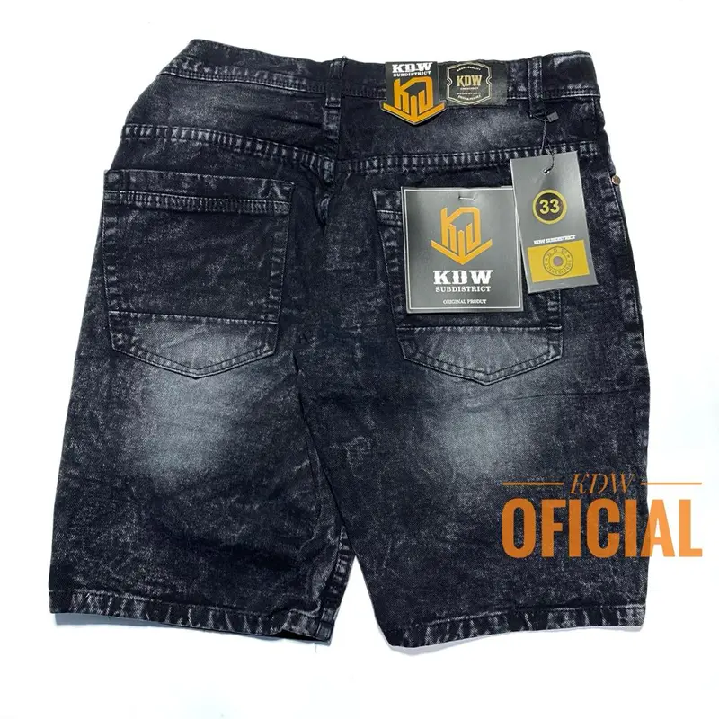 KDW - Celana jeans Pendek Sobek Bermuda Pria 4