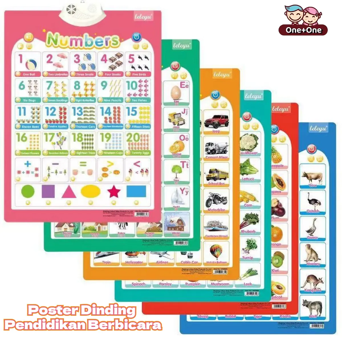[Siap stok] Elektronik Talk 3D Poster Alphabet Wall Chart, Poster Musik ABC Talking, Mainan Pendidikan Bagan Audio Toys