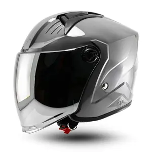 Helm Half Face Bipplast VOLTIX SNI Visor Kaca Smoke Silver Terbaru