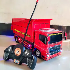Mainan Anak Truk Dump Remot Control_miniatur truk full variasi Remot lampu