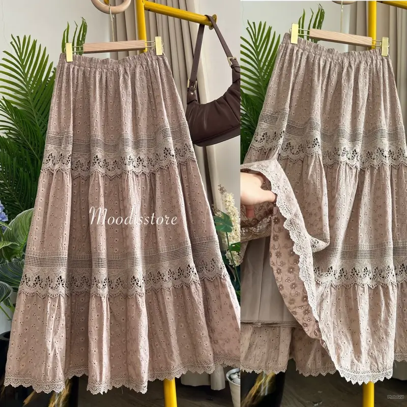 Moodis - Alicia Alesha Embroidery Skirt Rok Katun Bordir 6