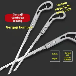 Gergaji Kecil Jepang Rumah Tangga Gergaji Ekor Ayam Genggam Cabang Buah Bergigi Halus Artefak Taman Berkebun Gergaji Besi Kecil