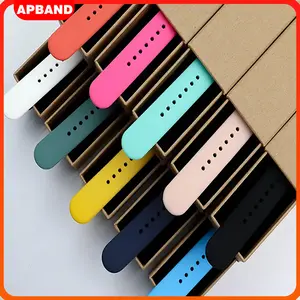 Soft Silicone Sport Band Strap for Apple Watch Ultra 3/2/1 49mm 46mm 42mm 41mm 45mm 38mm 40mm 44mm iWatch Series 11 10 9 8 7 6 5 4 3 2 1 SE 3/2/1 untuk watch Tali jam tangan Smartwatch DT No 1 HW22 W26 IWO T500+pro Metal buckle Accessories Rubber