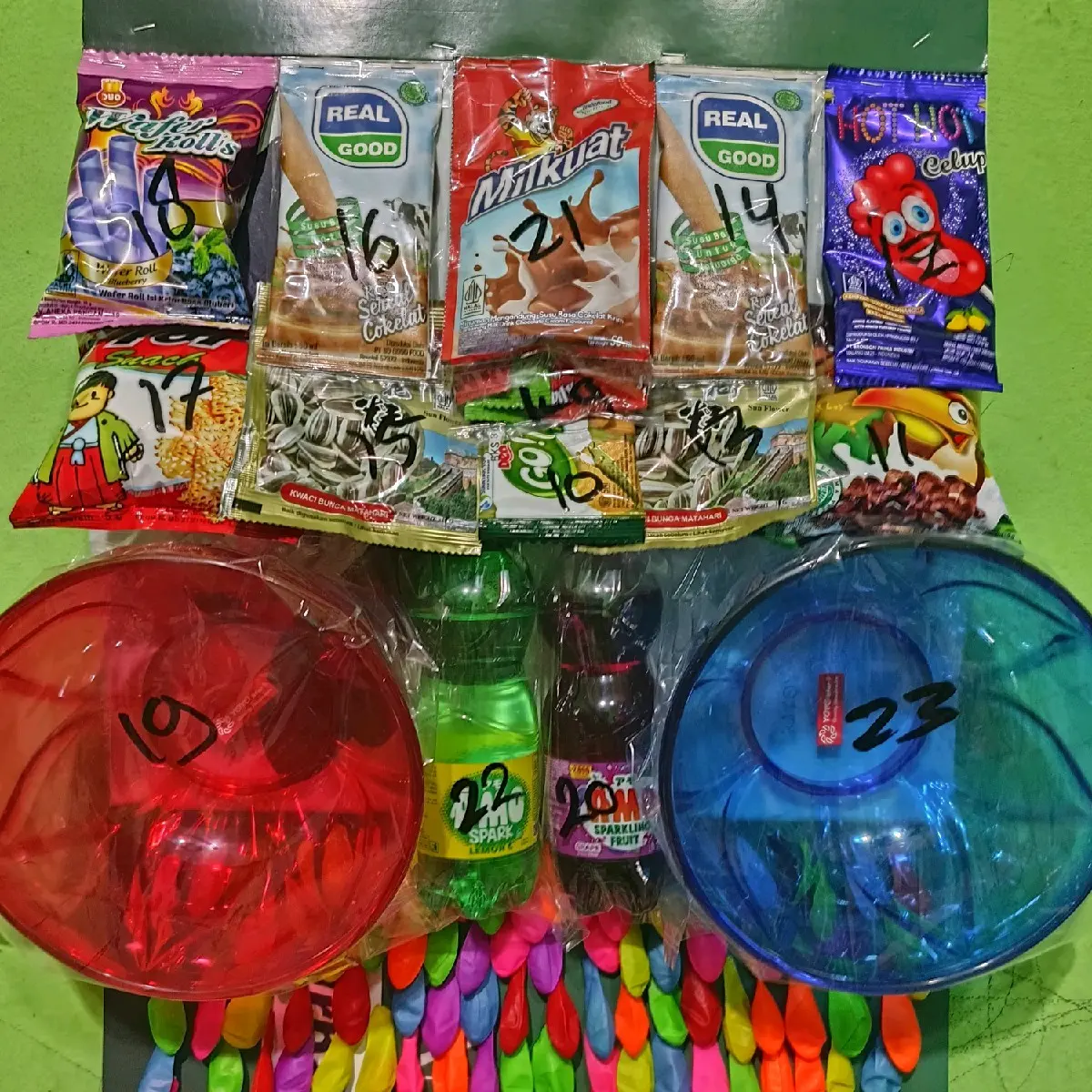 Balon Cabutan Isi 100pcs BAL LOON KT - Cocok untuk Dijual Kembali di Warung - Merah