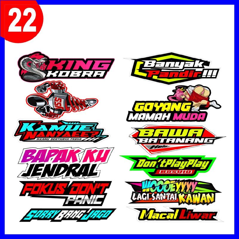 STIKER Motor Cutting isi 12 pcs - Hologram dan Vinyl - Paper, Stationery - Car 6