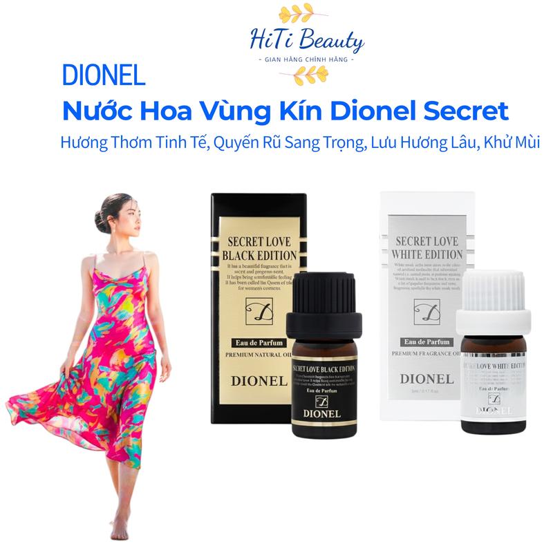 Nước Hoa Vùng Kín Dionel Secret Love 5ml White Black Edition Hương Thơm Tinh Tế Quyến Rũ Sang Trọng Lưu Hương Lâu Khử Mùi Cân Bằng pH