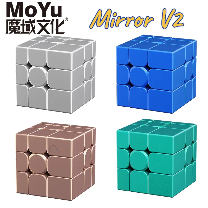 [Picube] MoYu Mirror V2 3x3 Magic Cube Puzzle Silver Gold Stickers Speed Cubes Professional Learning Toys For Children Gift