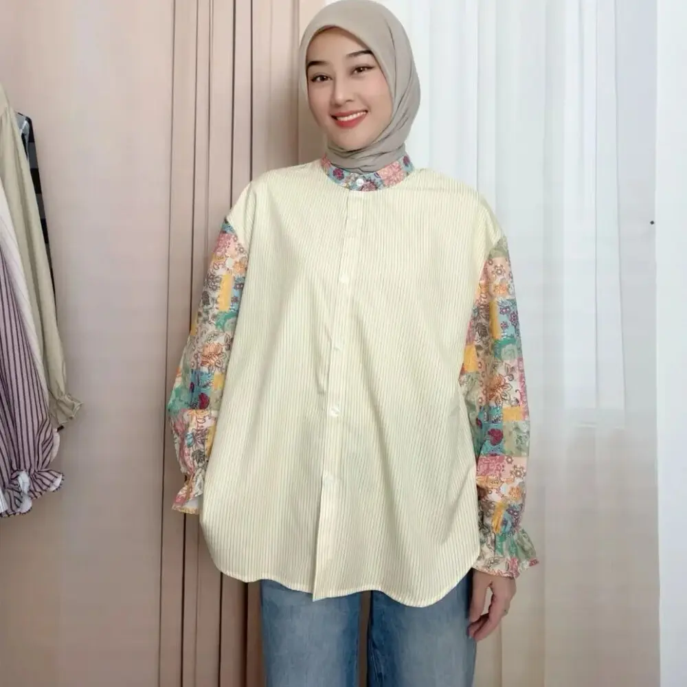 【 tiktokmawar31】Asaya Korean style colorful plaid fashion casual shirt