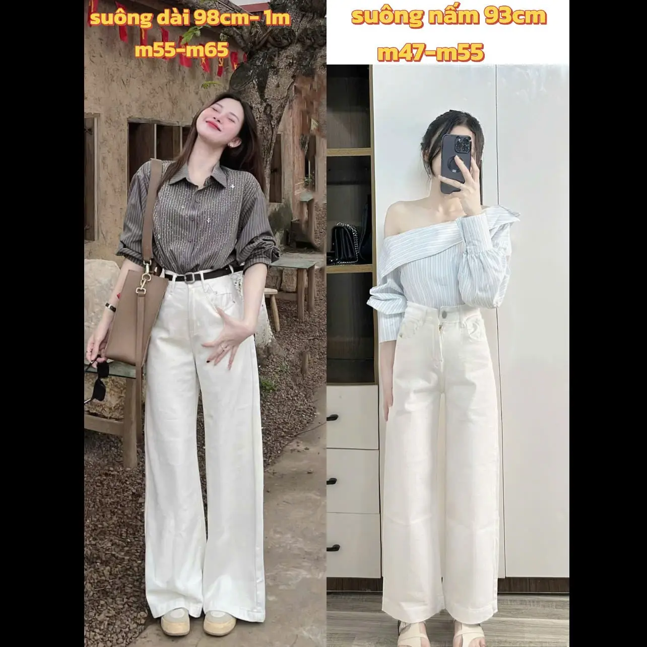 [XẢ KHO  -9 MÀU HOT ]XS-XL Jean Suông Trơn Cạp Cao Bagic Dễ Phối Đồ,  Che Khuyết Điểm | BigBuy360 - bigbuy360.vn