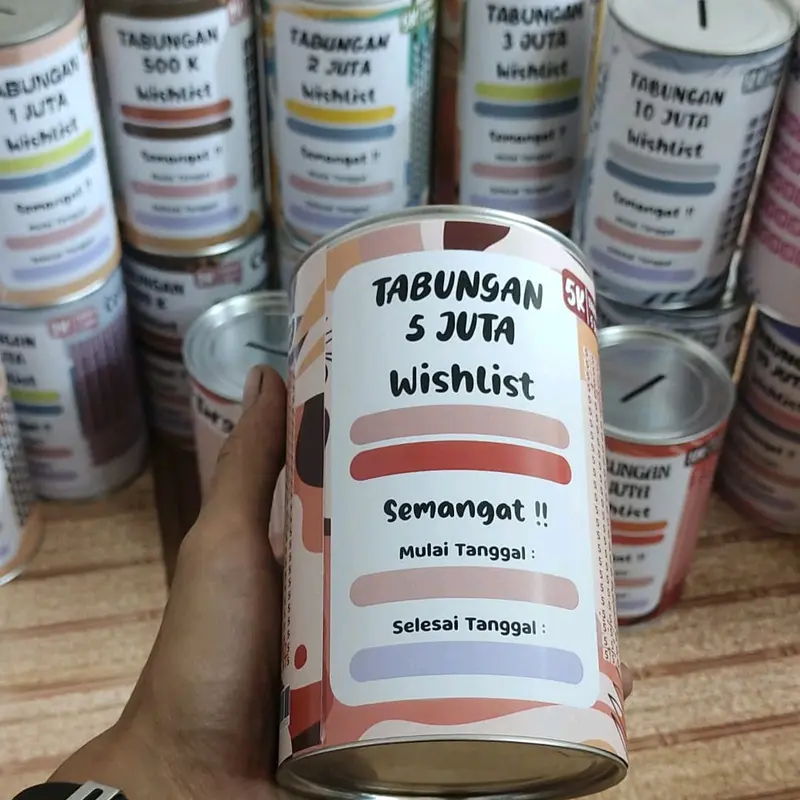 CELENGAN TARGET CELENGAN KOIN TARGET 5 JT BUKA TUTUP DAN PERMANEN SMAL (S) Plastik 2