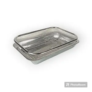 WS1 Wadah Keranjang Tiris Tempat Peniris Minyak Gorengan JUMBO Serbaguna Bahan Stainless Nampan Saringan Tirisan Minyak Lengkap Nampan tebal multifungsi Kitchenware