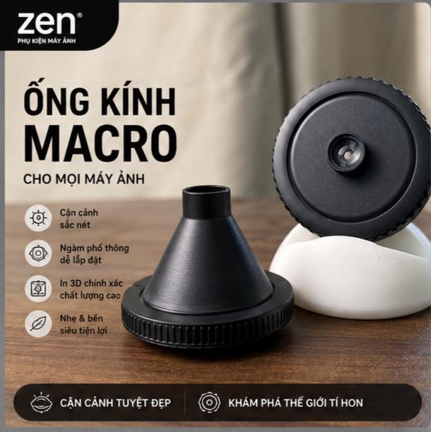 Ống Kính Macro Chụp Cận Cảnh Cho Máy Ảnh - Chất Liệu Nhựa ABS In 3D Cao Cấp